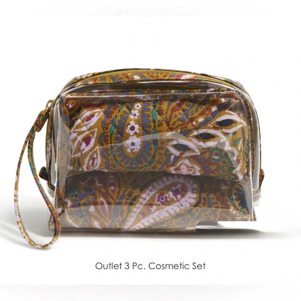 Vera Bradley 3 Piece Cosmetic Set in Buta Spray